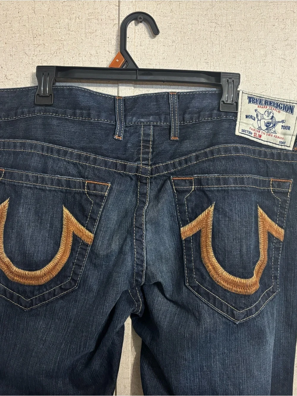 True Religion Dark Indigo Straight Leg Jeans men 38